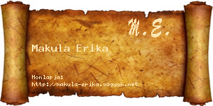 Makula Erika névjegykártya
