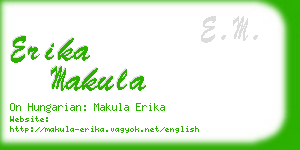 erika makula business card